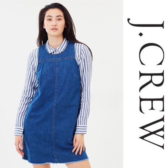 j crew denim shift dress